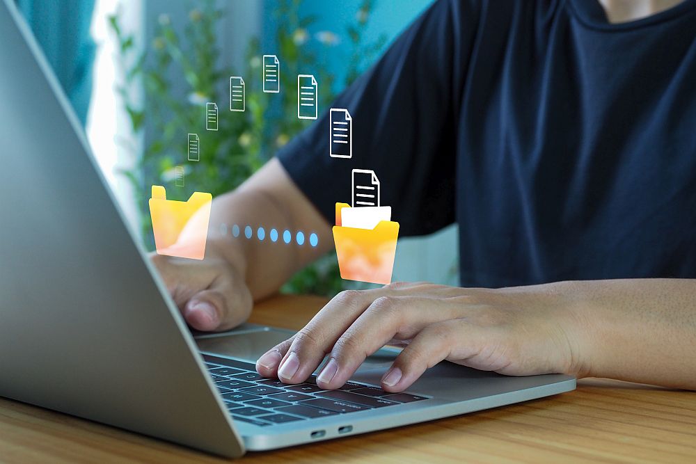 Transfer data files between folders. Backup on servers share document files between departments within the organization. through the internet